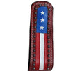 Cargar la imagen en la vista de la galería, Tahoe Tack Patriotic American Flag Leather Adult Western Stirrups

