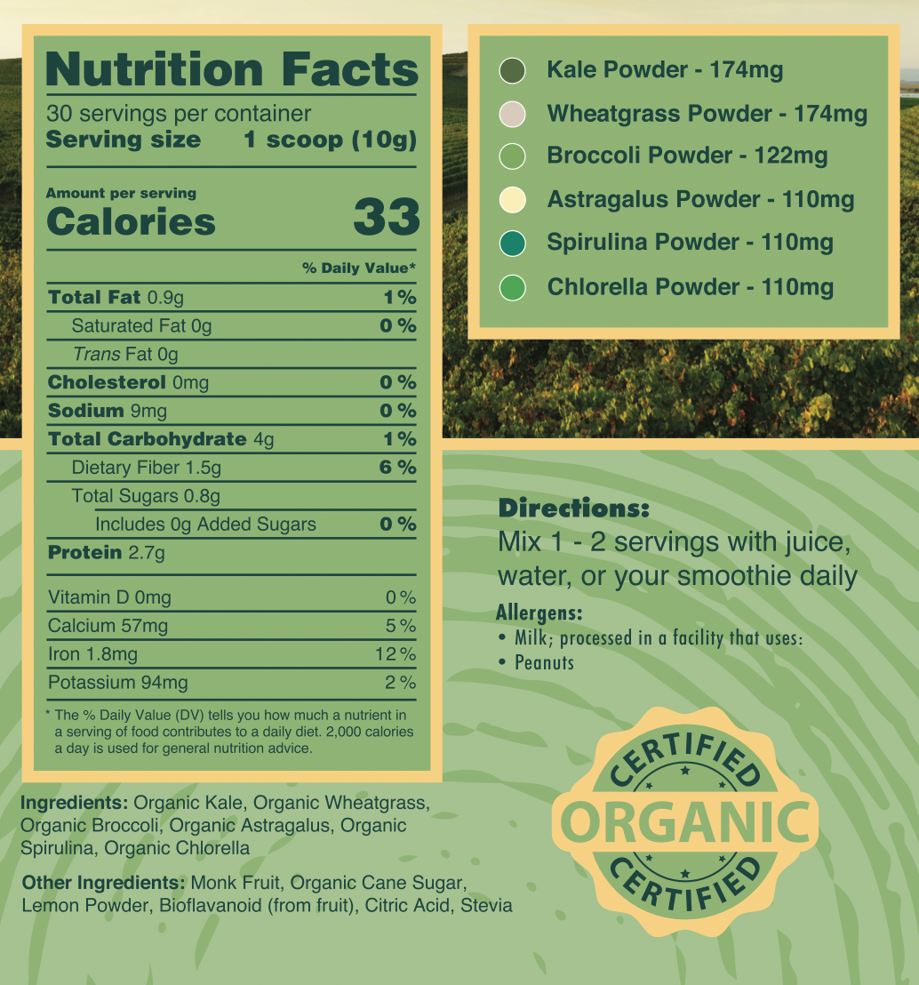 Sweet Greens & Organic Tropics