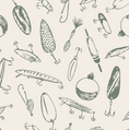 Cargar la imagen en la vista de la galería, Bait Wallpaper by Kim Hallquist Designs
