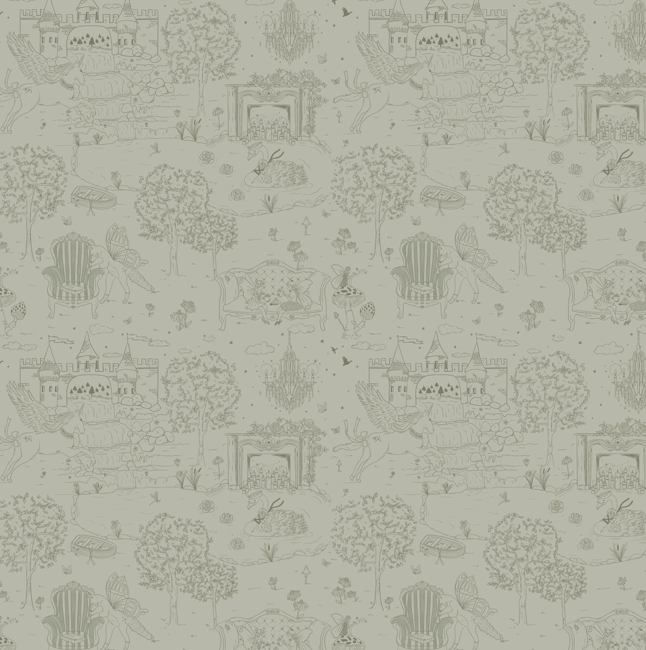 Ginny Wallpaper by Painted Hawk Design