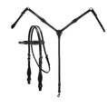 Cargar la imagen en la vista de la galería, Tahoe Black Diamond Crystal Headstall & Breast Collar Set USA
