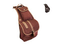 Cargar la imagen en la vista de la galería, Tahoe Large Multi Pocket Canvas Saddle Bag w Cell Phone Pocket
