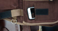 Cargar la imagen en la vista de la galería, Tahoe Large Multi Pocket Canvas Saddle Bag w Cell Phone Pocket
