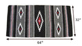 Cargar la imagen en la vista de la galería, Handwoven Navajo-Inspired Acrylic Western Horse Saddle Blanket – 32" x 64", Southwest Aztec Design, Decorative, Great for Riding, Display, or Home Decor
