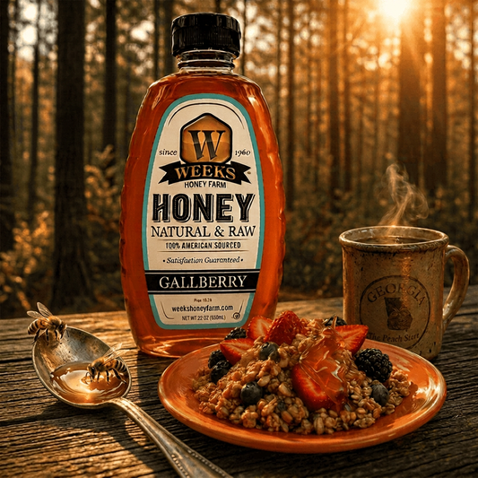 All-Natural Pure Raw Gallberry Honey from South Georgia USA