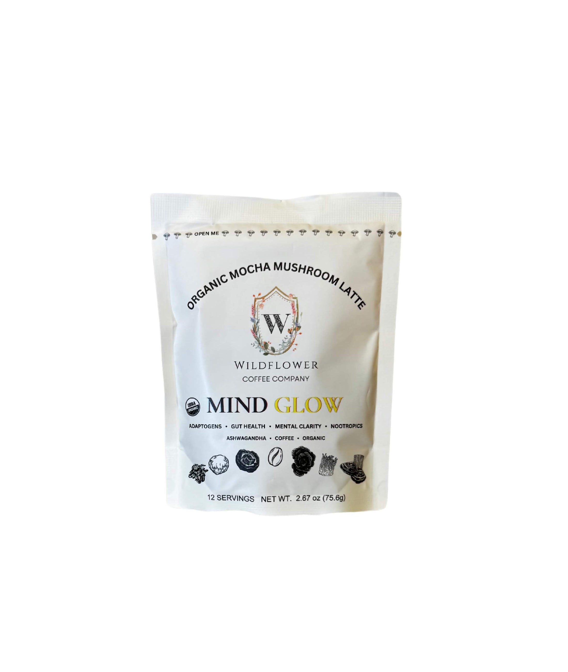 MIND GLOW: organic mycotoxin and mold free Mushroom Latte