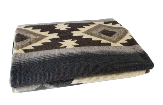 Diamonds Blanket; Alpaca Wool, Cotton, and Recycled Acrylic fair trade 89" x 79"