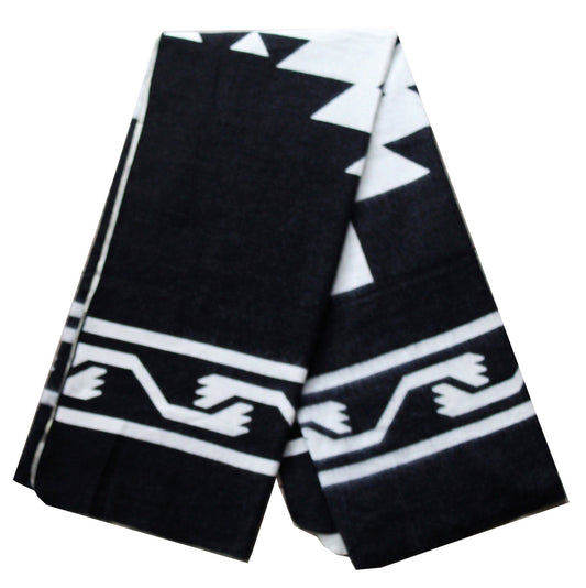 La Eva Blanket: Black and White, Alpaca Wool, Recycled Acrylic, Fair Trade 90" x 79"