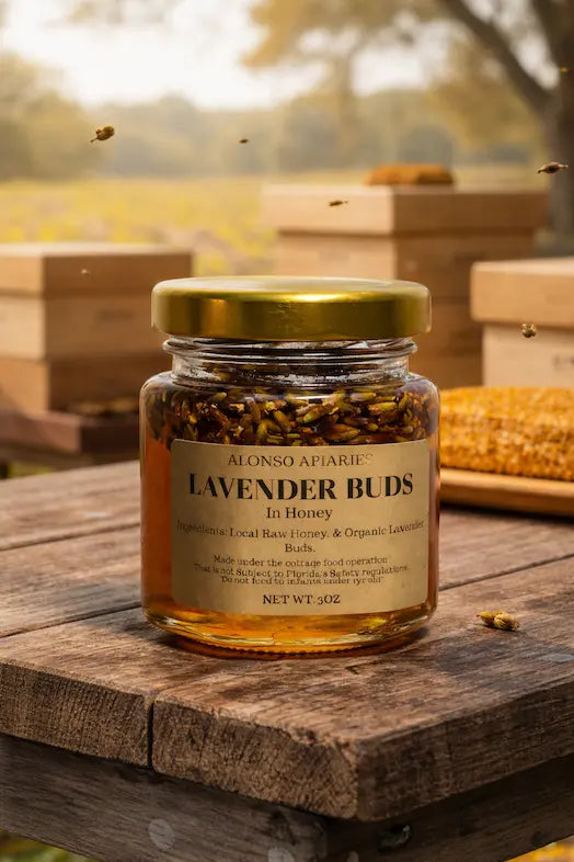 Infused Lavender Honey With Buds