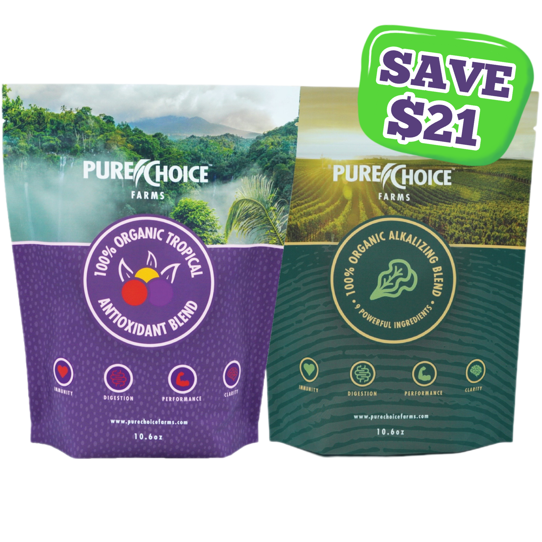 Organic Tropics & Raw Greens Micronutrient Powders