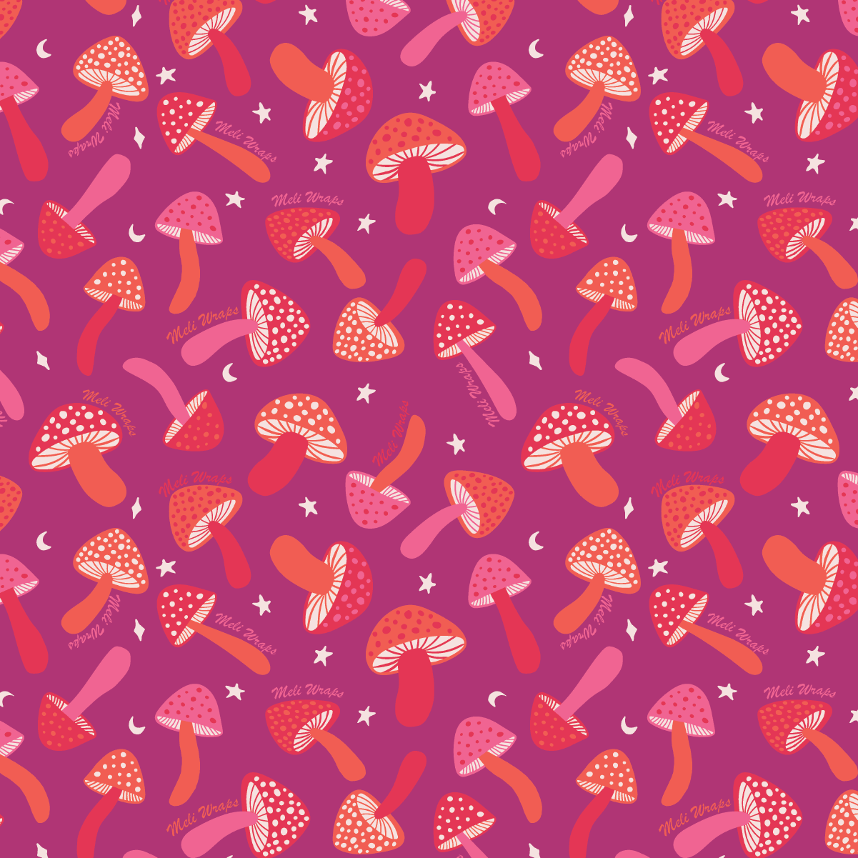 Beeswax Wrap Bulk Roll - Mushroom Print