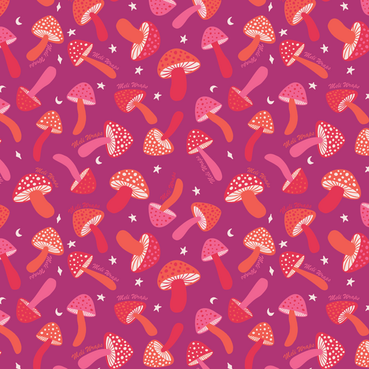 Beeswax Wrap Bulk Roll - Mushroom Print