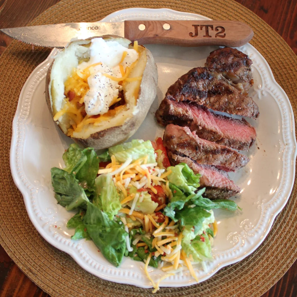 Texas Steak Box; 2 bone-in ribeyes, 2 sirloins or NY strips, 2 filets, 4 lbs ground beef JT2 Ranch
