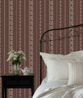 Cargar la imagen en la vista de la galería, Roselle Stripe Wallpaper by Safari Natalia x Taddy Mikelaites
