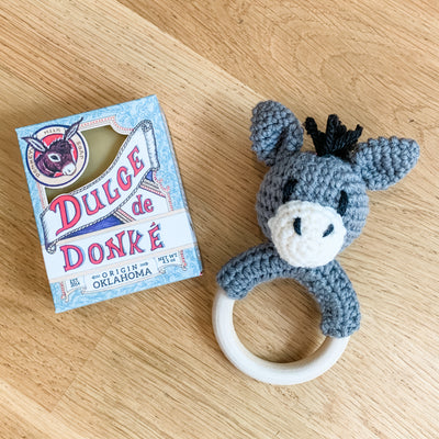 Crocheted Donkey Rattle (soap sold separately)